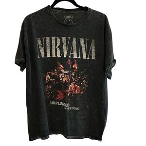 NIRVANA Vintage Black Unplugged Tee